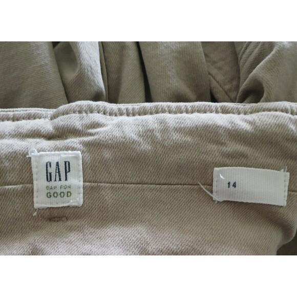 The Gap Paper Bag Waist High Rise Khaki Belted Women's 14/18 Comfy Casual Pants - Picture 8 of 9